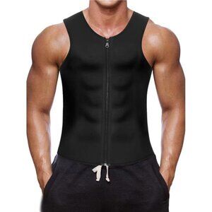 Men Waist Trainer Vest Hot Neoprene Sauna Suit Corset Body Shaper Zipper TankTop